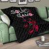 Squid Game Movie Premium Quilt Red Squid Worker Round Square Triangle Symbol Quilt Blanket 17