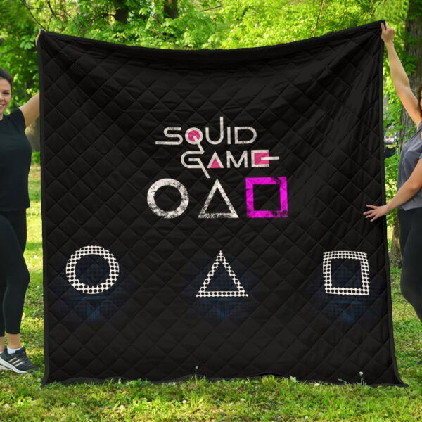 Squid Game Movie Premium Quilt Round Square Triangle Symbol Dot Style Quilt Blanket