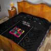 Squid Game Movie Premium Quilt Squid Worker With Black Masked Man Boss Colorful Symbols Quilt Blanket 19