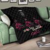 Squid Game Movie Premium Quilt - Squid Workers Black Metal Mask Boss Quilt Blanket 15