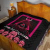 Squid Game Movie Premium Quilt - Squid Workers Squad Evil Triangle Scary Mouth Quilt Blanket 19