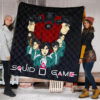 Squid Game Movie Premium Quilt - Squid Workers With Players Gather Round Quilt Blanket 1