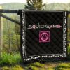 Squid Game Movie Tapestry Neon Round Square Triangle Shape Squid Game Text Font Tapestry Home Decor 13