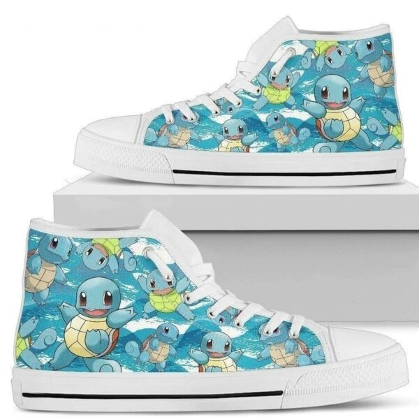 Squirtle Shoes High Top For Poke Fan Gift Idea