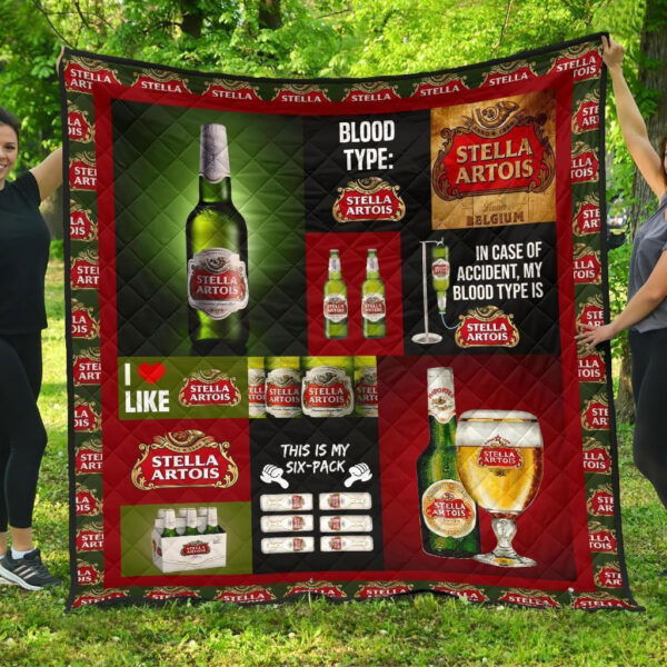 Stella Artois Quilt Blanket Funny Gift For Beer Lover