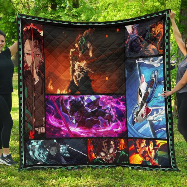 Tanjirou Kamado Premium Quilt Blanket Anime Home Decor Custom For Fans