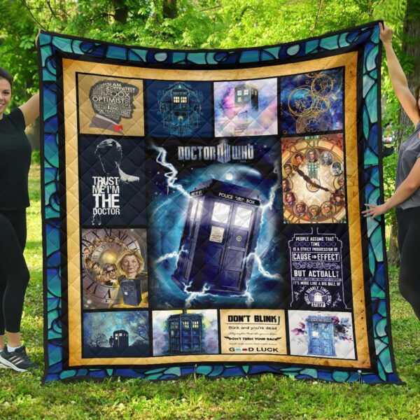 Tardis Doctor Who Quilt Blanket Funny Gift Idea For Fan