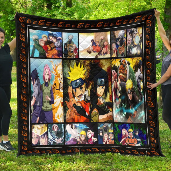 Team 7 Naruto Premium Quilt Blanket Anime Home Decor Custom For Fans