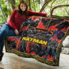 The Bat Man Premium Quilt Blanket Movie Home Decor Custom For Fans 11