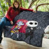 The Nightmare Before Christmas Cartoon Premium Quilt - Cartoon Cute Sally And Jack Skellington Quilt Blanket 11