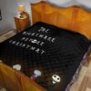 The Nightmare Before Christmas Cartoon Premium Quilt | Jack Lock Shock And Barrel Minimal Body Quilt Blanket 19