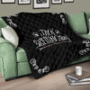 The Nightmare Before Christmas Cartoon Premium Quilt | Jack Skellington Text Spider Web Black Quilt Blanket 17