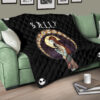 The Nightmare Before Christmas Cartoon Premium Quilt | Sally Holding Black Flower Jack Moon Patterns Quilt Blanket 17