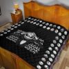 The Nightmare Before Christmas Cartoon Premium Quilt - Scary Smiling Jack Little Emotions Face Patterns Quilt Blanket 19