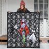 The Nightmare Before Christmas Cartoon Premium Quilt | Sewing Sally With Jack Skellington Thread Quilt Blanket 3