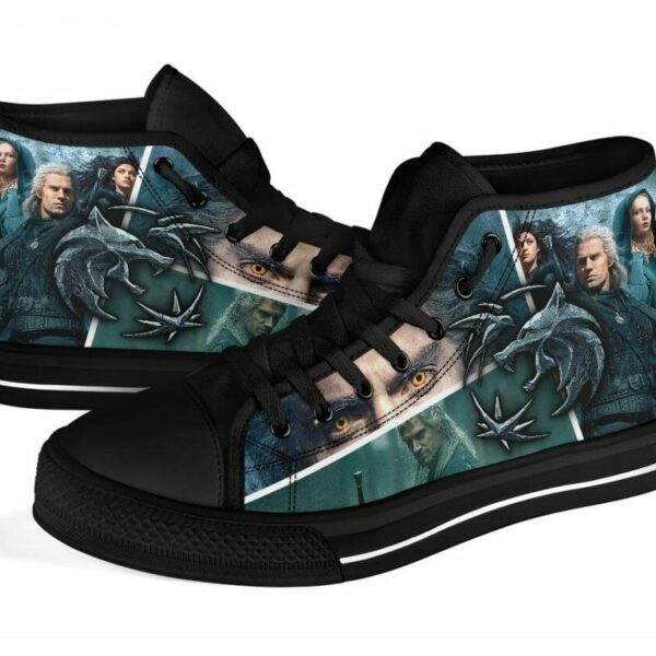 The Witcher Sneakers TV Show High Top Shoes Fan Gift