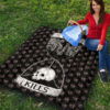 Time Kills Skeleton Head Patterns Sand Timer Premium Quilt Blanket 9