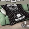 Time Kills Skeleton Head Patterns Sand Timer Premium Quilt Blanket 17