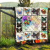 To My Daughter Butterfly Quilt Blanket Gift From Dad Mom 9