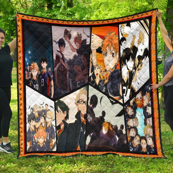 Tobio Kageyama And Shoyo Hinata Fukurodani Haikyuu Premium Quilt Blanket Anime Home Decor Custom For Fans