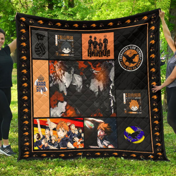 Tobio Kageyama And Shoyo Hinata Haikyuu Premium Quilt Blanket Anime Home Decor Custom For Fans