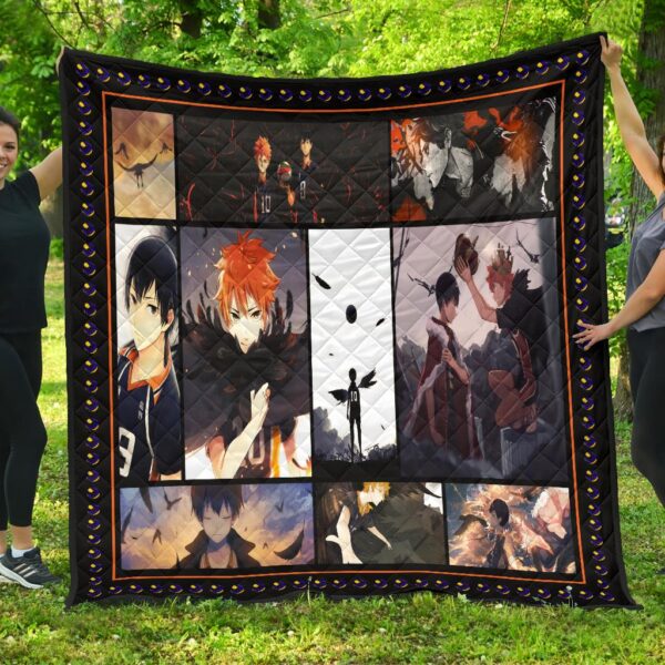 Tobio Kageyama And Shoyo Hinata Haikyuu Premium Quilt Blanket Anime Home Decor Custom For Fans