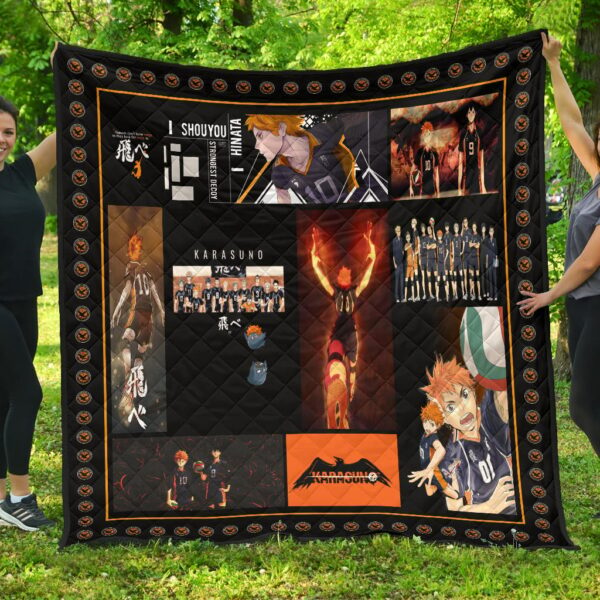 Tobio Kageyama And Shoyo Hinata Haikyuu Premium Quilt Blanket Anime Home Decor Custom For Fans