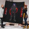 Tokyo Ghoul Anime Premium Quilt - Ayato Kirishima Standing Bloody Text Quilt Blanket 1