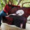 Tokyo Ghoul Anime Premium Quilt - Innocent Ken Kaneki Taking Off Mask Quilt Blanket 11