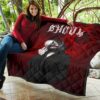 Tokyo Ghoul Anime Premium Quilt - Ken Kaneki Black Coat Scary Mask Quilt Blanket 11