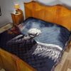 Tokyo Ghoul Anime Premium Quilt - Ken Kaneki Death Angel Flaming Black And White Wings Quilt Blanket 19