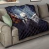 Tokyo Ghoul Anime Premium Quilt - Ken Kaneki Death Angel Flaming Black And White Wings Quilt Blanket 15