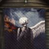 Tokyo Ghoul Anime Premium Quilt - Ken Kaneki Death Angel Flaming Black And White Wings Quilt Blanket 7