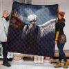 Tokyo Ghoul Anime Premium Quilt - Ken Kaneki Death Angel Flaming Black And White Wings Quilt Blanket 1
