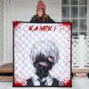 Tokyo Ghoul Anime Premium Quilt - Scary Ken Kaneki Watercolor Drawing Quilt Blanket 3