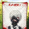 Tokyo Ghoul Anime Premium Quilt - Scary Ken Kaneki Watercolor Drawing Quilt Blanket 5