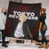 Tokyo Revengers Anime Cool Mikey Gang Red Pattern Theme Premium Quilt Blanket 1