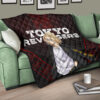 Tokyo Revengers Anime Cool Mikey Gang Red Pattern Theme Premium Quilt Blanket 15