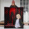 Tokyo Revengers Anime Cool Mikey Gang Shadow Red Black Theme Premium Quilt Blanket 3