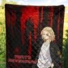 Tokyo Revengers Anime Cool Mikey Gang Shadow Red Black Theme Premium Quilt Blanket 5