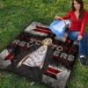 Tokyo Revengers Anime Cool Mikey Smiling Red And Grey Premium Quilt Blanket 9