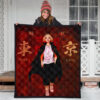 Tokyo Revengers Anime Cool Mikey Walking Red And Black Theme Premium Quilt Blanket 3