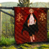 Tokyo Revengers Anime Cool Mikey Walking Red And Black Theme Premium Quilt Blanket 13