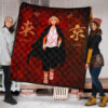 Tokyo Revengers Anime Cool Mikey Walking Red And Black Theme Premium Quilt Blanket 1