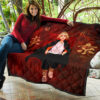 Tokyo Revengers Anime Cool Mikey Walking Red And Black Theme Premium Quilt Blanket 11