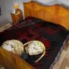 Tokyo Revengers Anime Mikey And Draken Face Black And Red Theme Premium Quilt Blanket 19