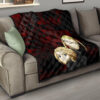 Tokyo Revengers Anime Mikey And Draken Face Black And Red Theme Premium Quilt Blanket 15