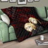 Tokyo Revengers Anime Mikey And Draken Face Black And Red Theme Premium Quilt Blanket 17