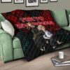 Tokyo Revengers Anime Mikey And Draken No Emotional Face Black And Red Theme Premium Quilt Blanket 17
