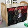 Tokyo Revengers Anime Mikey And Draken No Emotional Face Black And Red Theme Premium Quilt Blanket 21